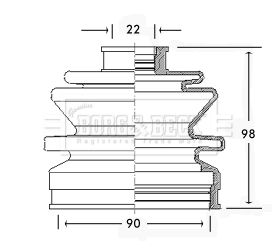 BORG & BECK Paljekumisarja, vetoakseli BCB2284